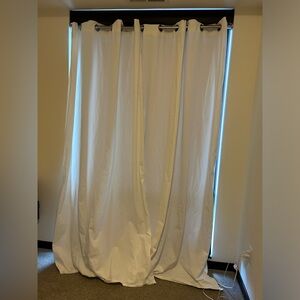IKEA Merete Cotton White Curtains